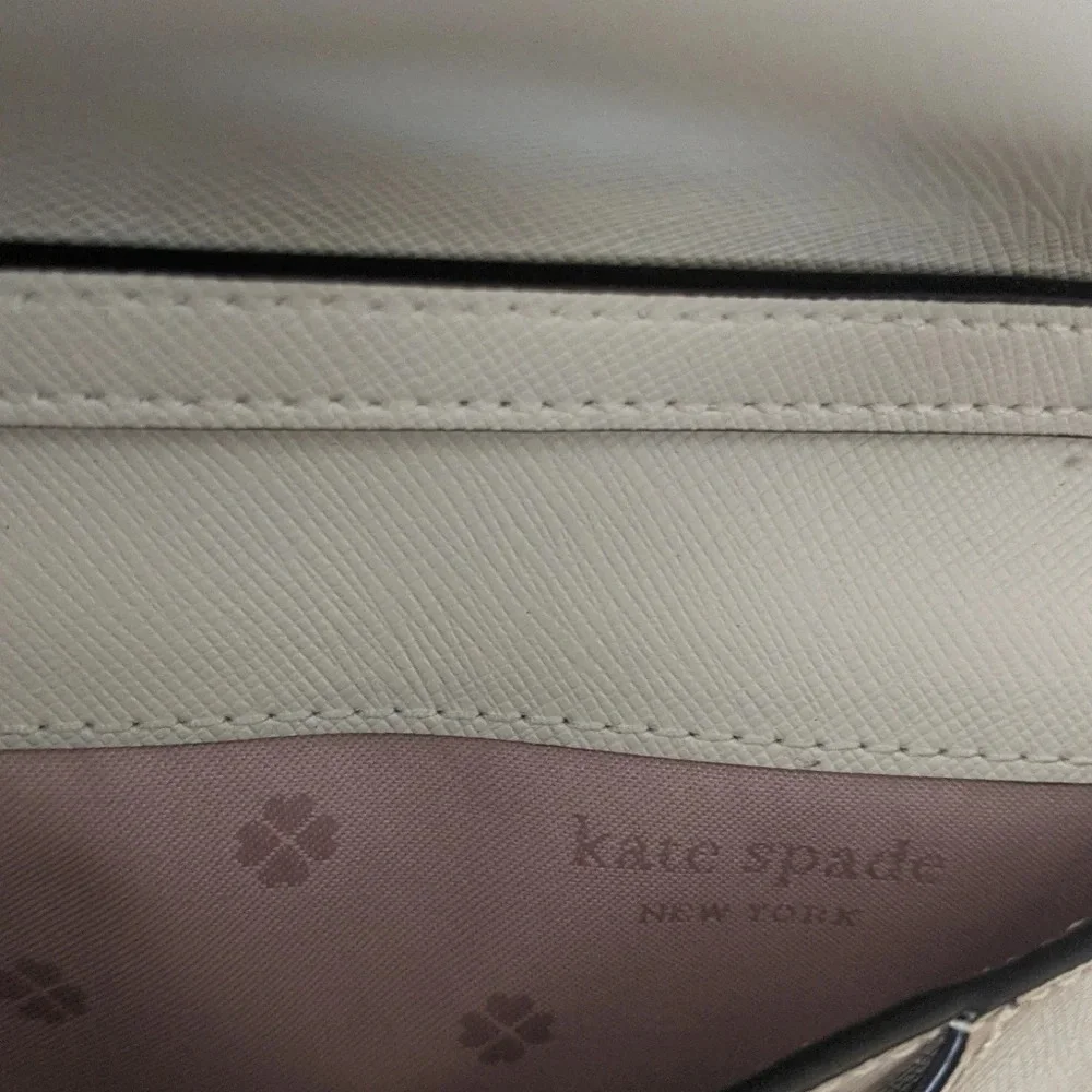 Kate Spade Willow Wallet cream Tan Leather Chain strap crossbody Bag - Picture 7 of 8